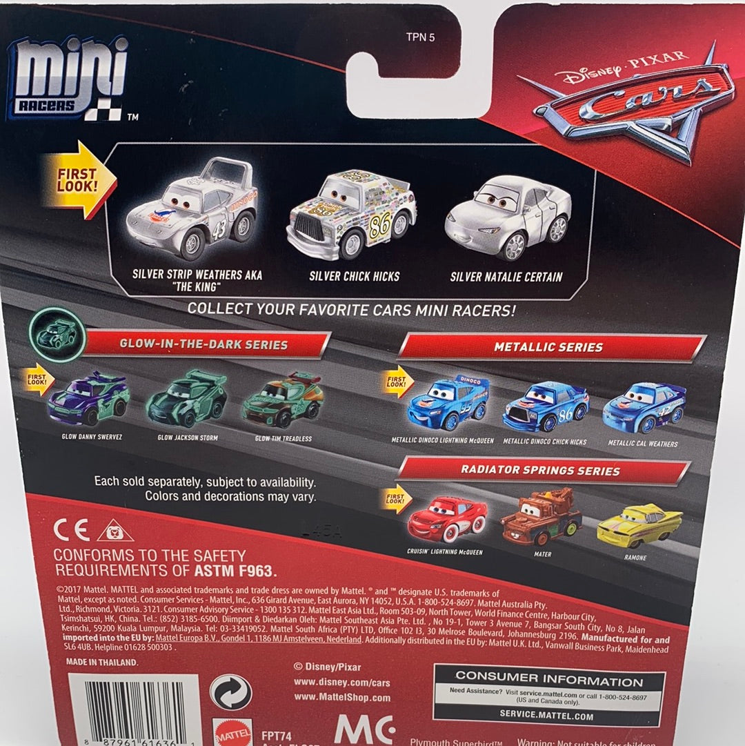 Disney Pixar Cars Movie - Metal Mini Racers 3 Pack - Silver Series