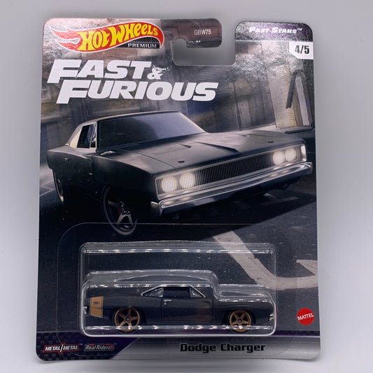 Hot Wheels Premium - Fast & Furious Fast Stars Series #4/5 - Black & Gold Dodge Charger