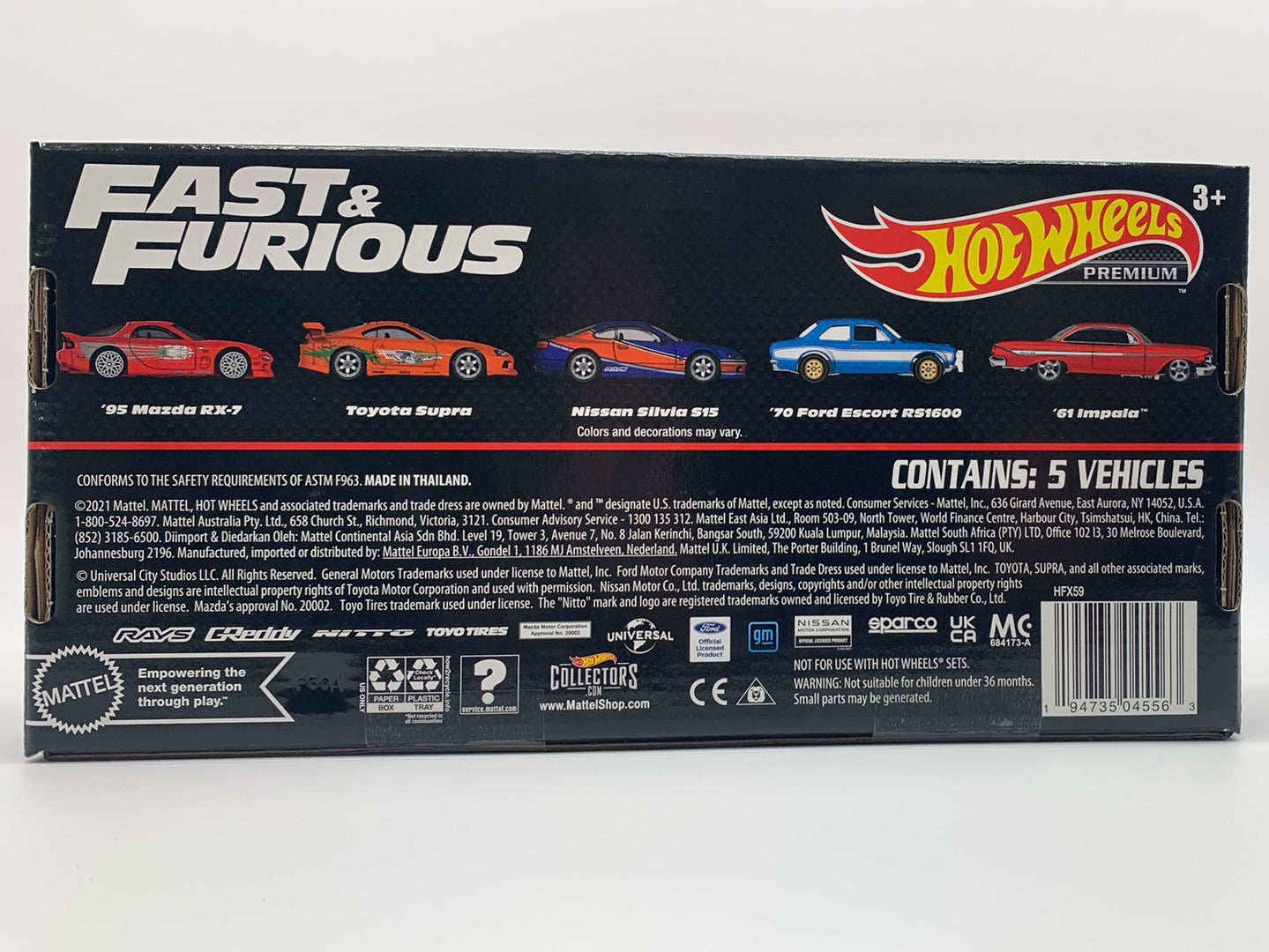 Hot Wheels Premium - Fast & Furious - The Racers Edge Limited Edition Boxed Set of 5