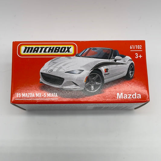 Matchbox Power Grabs - #61/102 - ‘15 Mazda MX-5 Miata - White