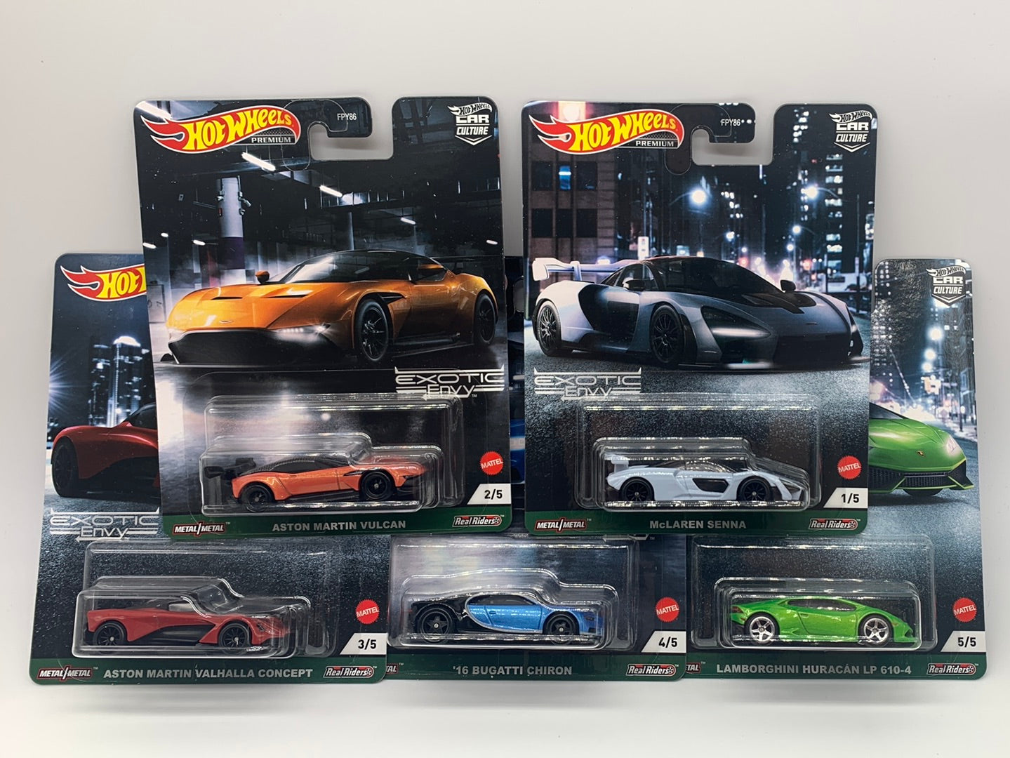 Hot Wheels Car Culture - 2021 Exotic Envy Premium Set Of 5 (First Rele ...