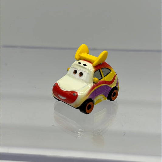 Disney Pixar Cars Movie On The Road Metal Mini Racers - Loose Roadette Marker (Clown Car Hatchback)