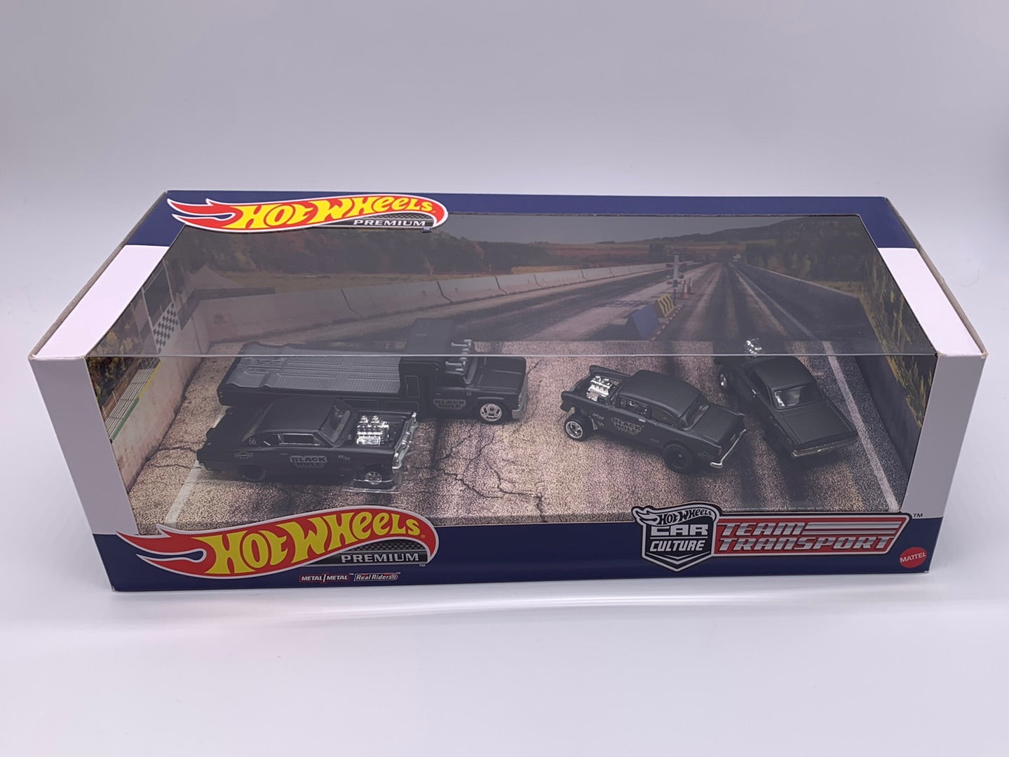 Hot Wheels - Black Hole - Mercury Cyclone, Gasser, Nova - Premium Boxed Diorama Set