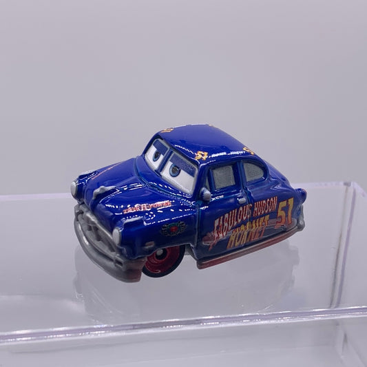 Disney Pixar Cars Movie Metal Mini Racers - Loose Dirt Track Fabulous Hudson Hornet