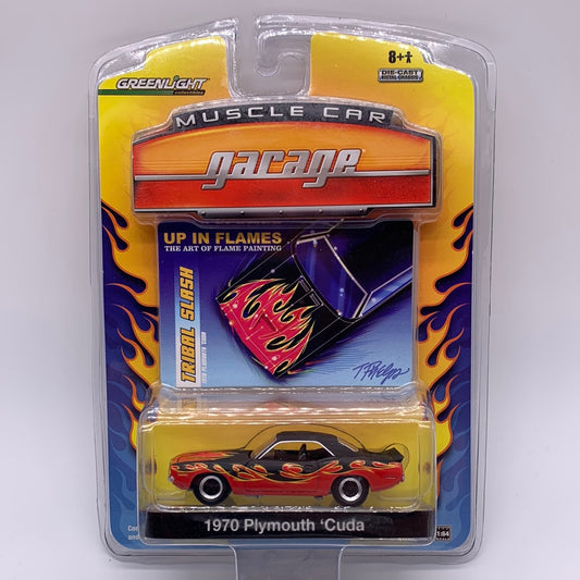 GreenLight Muscle Car Garage Up In Flames Series - #12685 - 1970 Plymouth Cuda