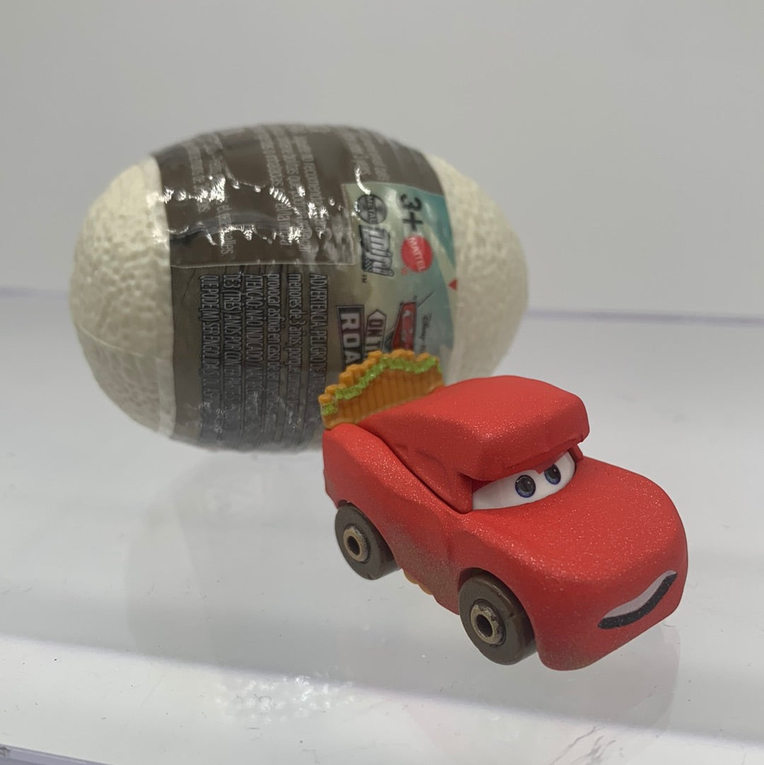 Disney Pixar Cars Movie - On the Road Metal Mini Racers Dino Egg - Cave Man Lightning McQueen