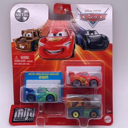 Disney Pixar Cars Movie - Metal Mini Racers 3 Pack - 2021 Release w/ Carla Veloso