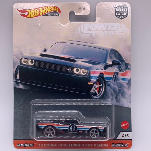 Hot Wheels Car Culture Premium - Power Trip Series Single - #4/5 - ‘18 Dodge Challenger SRT Demon