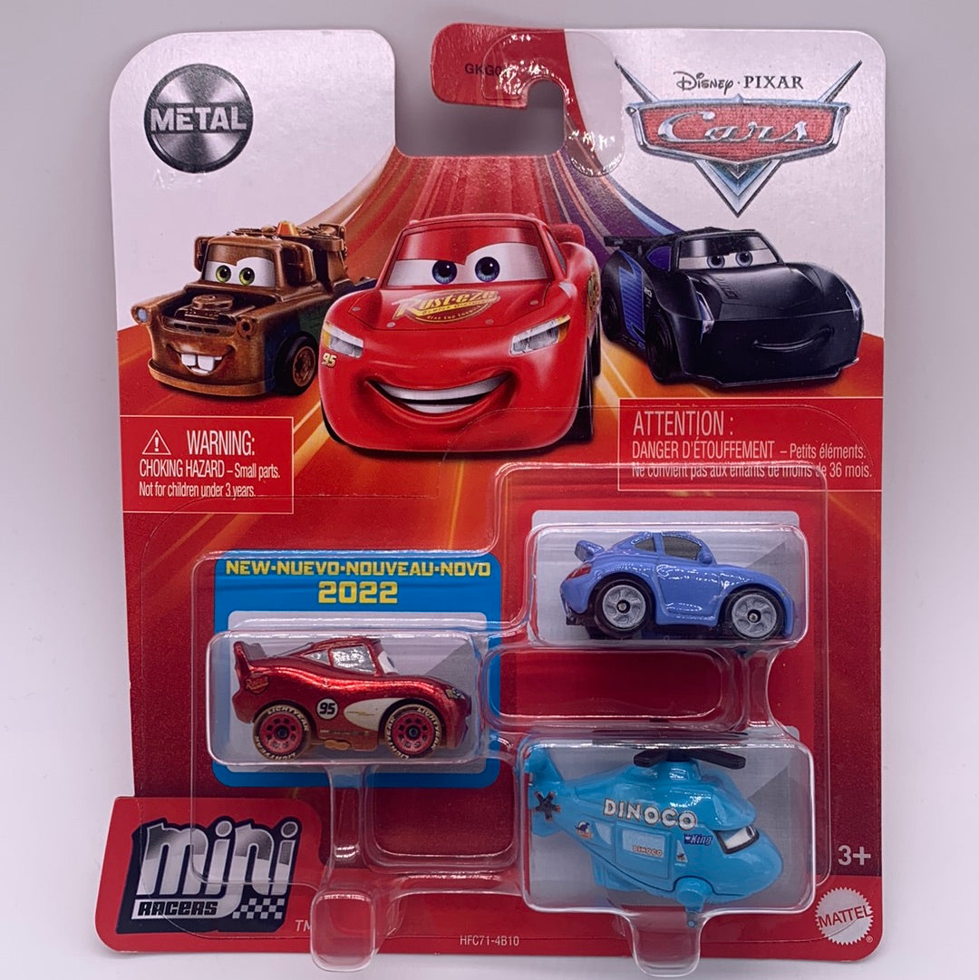 Disney Pixar Cars Movie - Metal Mini Racers 3 Pack - 2022 Release w/ R ...