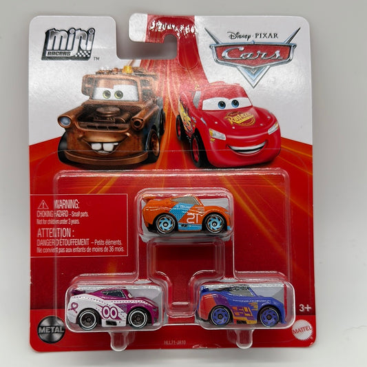 Disney Pixar Cars Movie - Metal Mini Racers 3 Pack - 2023 Cars 3 Next Gen Racers - Ryan Laney, Barry DePedal, Flip Dover