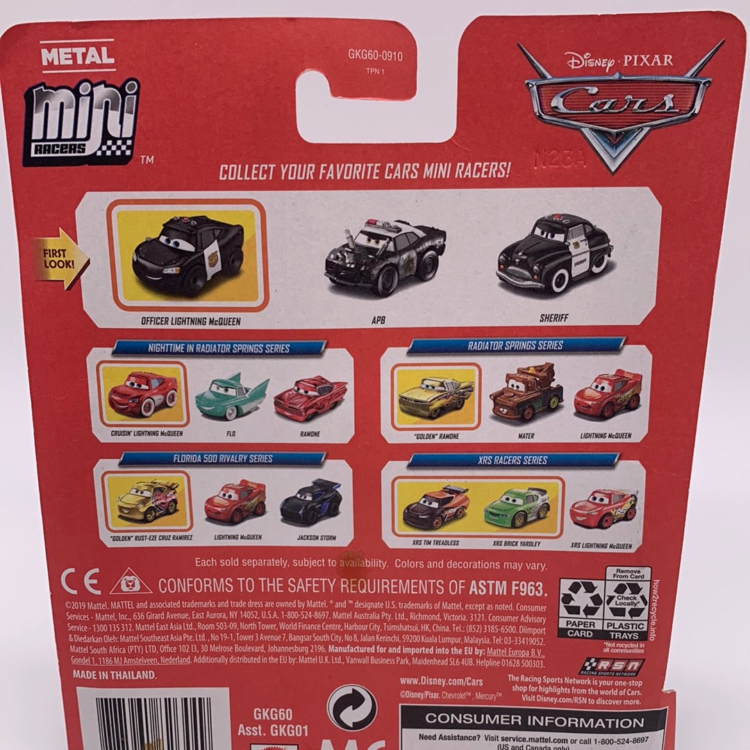 Disney Pixar Cars Movie - Metal Mini Racers 3 Pack - Sheriff Deputies Series