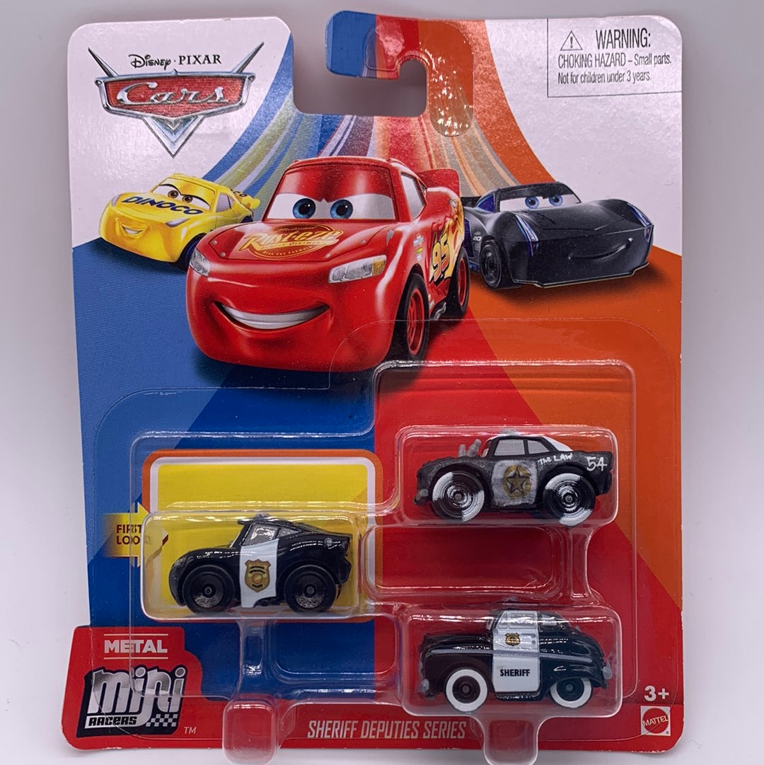 Disney Pixar Cars Movie - Metal Mini Racers 3 Pack - Sheriff Deputies ...