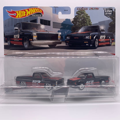 Hot Wheels Car Culture - Target Exclusive Premium 2 Pack - Borla ‘83 Chevy Silverado & ‘91 GMC Syclone