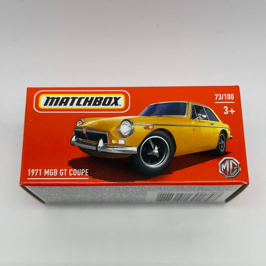 Matchbox Power Grabs - #73/100 - 1971 MGB GT Coupe - Yellow