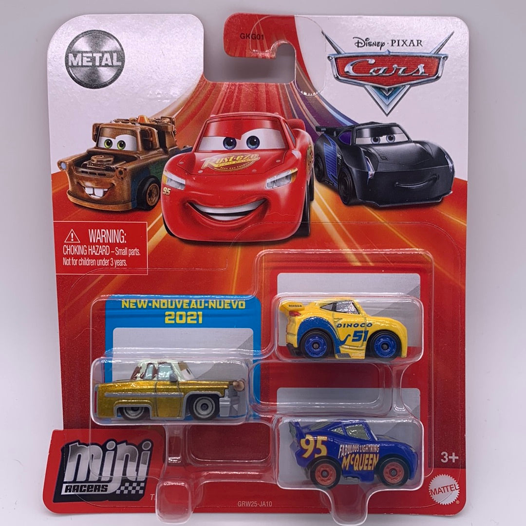 Disney Pixar Cars Movie - Metal Mini Racers 3 Pack - 2021 Release w/ T ...