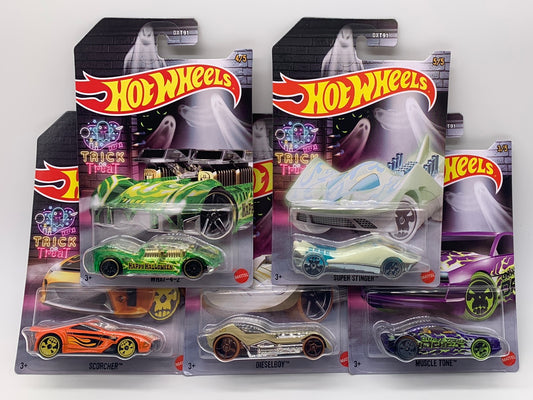 Hot Wheels - 2022 Holiday Halloween Series Complete Set of 5