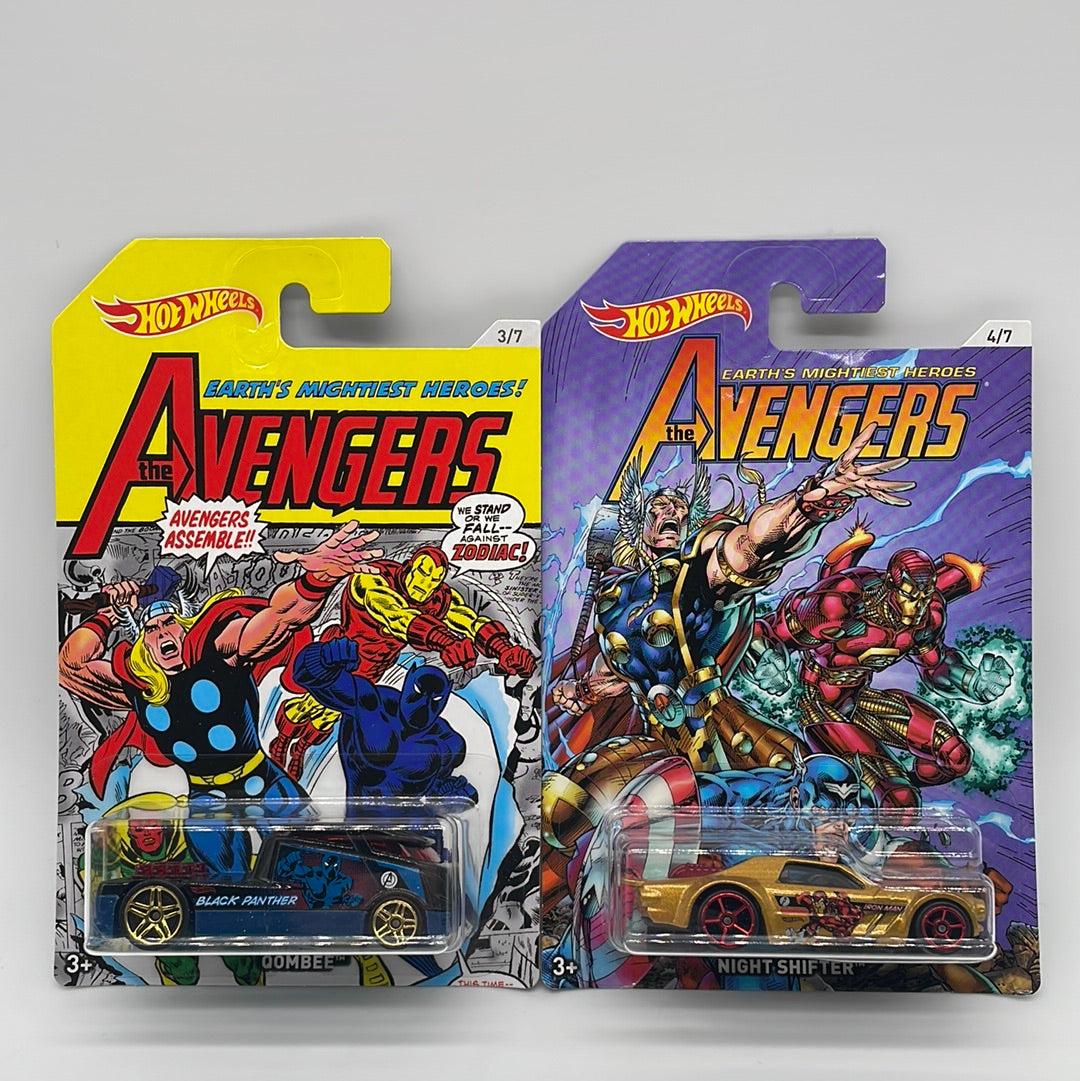 Hot Wheels - Walmart Exclusive - 2017 Marvel The Avengers Series Complete Set of 8 With Chase