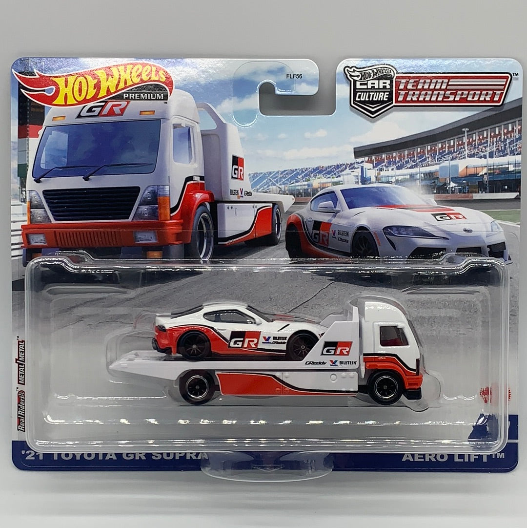 Hot Wheels Car Culture Team Transport - #37 ‘21 Toyota GR Supra & Aero Lift