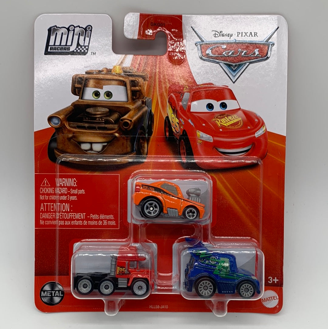 Disney Pixar Cars Movie - Metal Mini Racers 3 Pack - Tuners Series (w/ DJ & Snot Rod)